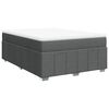 vidaXL Sommier &agrave; lattes de lit avec matelas Gris fonc&eacute; 140x190cm Tissu