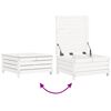 vidaXL Salon de jardin 9 pcs blanc bois de pin massif
