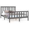 vidaXL Cadre de lit sans matelas gris 140x200 cm bois massif de pin