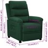 vidaXL Fauteuil inclinable Vert foncé Tissu