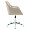 vidaXL Chaise pivotante de bureau Cr&egrave;me Tissu