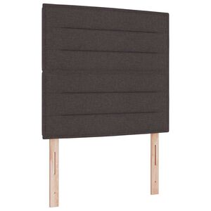 vidaXL Lit &agrave; ressorts avec matelas Marron fonc&eacute; 90 x 200 cm tissu