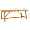 vidaXL Ensemble &agrave; manger de jardin 7 pcs Marron