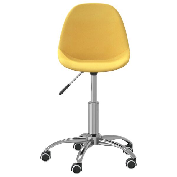 vidaXL Chaises pivotantes &agrave; manger lot de 4 jaune tissu