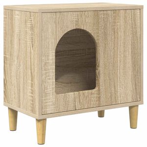 vidaXL Maison pour chat Ch&ecirc;ne Sonoma 51 x 30 x 52 cm Bois d'ing&eacute;nierie