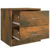 vidaXL Table de chevet Ch&ecirc;ne fum&eacute; 40x30x40 cm Bois d'ing&eacute;nierie