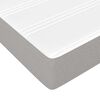 vidaXL Sommier &agrave; lattes de lit avec matelas Gris clair 200x200cm Tissu