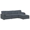 vidaXL Canap&eacute; modulaire avec repose-pieds et coussins gris fonc&eacute;