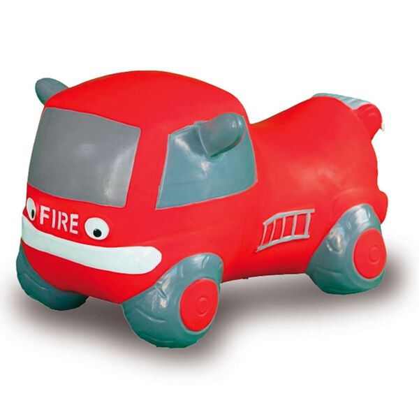 JAMARA Jouet rebondissant avec pompe camion de pompiers Rouge