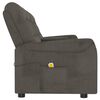 vidaXL Fauteuil de massage inclinable porte-gobelet 4places gris foncé