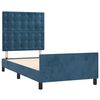 vidaXL Cadre de lit sans matelas bleu fonc&eacute; 100x200 cm velours