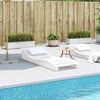 vidaXL Chaise longue blanc 205x60x31,5 cm bois massif de pin