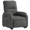 vidaXL Fauteuil inclinable de massage électrique gris foncé