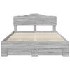vidaXL Cadre de lit Gris Sonoma 140 x 190 cm Bois d'ing&eacute;nierie