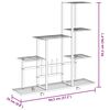 vidaXL Support pour plantes sur roues 94,5x25x92,5 cm Blanc M&eacute;tal