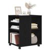 vidaXL Armoire de rangement avec roue Ch&ecirc;ne noir 60 x 53 x 72,5 cm