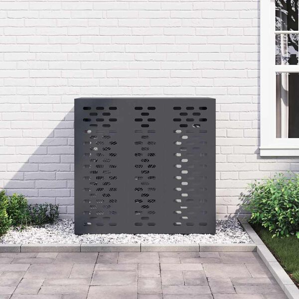 vidaXL Housse de climatiseur Anthracite 110 x 50 x 105 cm Acier