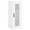 vidaXL Buffet haut Blanc 34,5x34x180 cm Bois d'ing&eacute;nierie