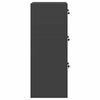 vidaXL Cabinet de Dossier avec tiroir Noir 45,5 x 42 x 106,5 cm