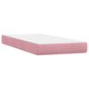 vidaXL Sommier à lattes de lit avec matelas rose 200x220 cm velours
