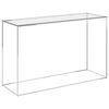 vidaXL Table d'appoint Argenté 120x40x78 cm Acier inoxydable et verre
