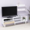 Homemania Ensemble de meuble TV Lena 148,2x29,5x45 cm Blanc et ch&ecirc;ne