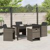 vidaXL Ensemble de salle &agrave; manger pour jardin 5 pcs Gris polyrotin