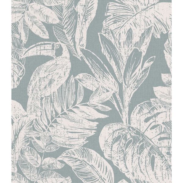 DUTCH WALLCOVERINGS Papier peint Rebecca Gris et blanc