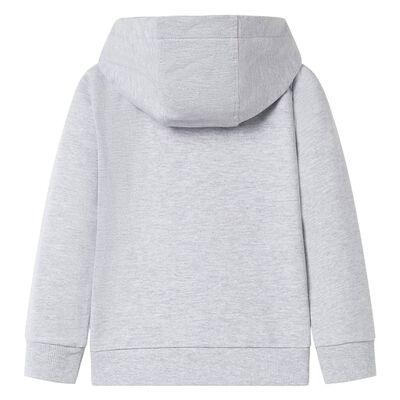 Sweatshirt à capuche avec fermeture éclair pour enfants gris 92