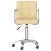 vidaXL Chaises pivotantes &agrave; manger lot de 6 cr&egrave;me similicuir