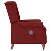 vidaXL Fauteuil de massage inclinable Rouge bordeaux Tissu