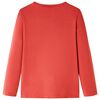 T-shirt enfants à manches longues rouge brûlé 104