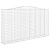 vidaXL Paniers &agrave; gabions arqu&eacute;s 5 pcs 400x50x220/240 cm Fer galvanis&eacute;