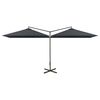 vidaXL Parasol de jardin double avec mât en acier anthracite 600x300cm