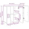 vidaXL Buffet Ch&ecirc;ne noir 89,5 x 34 x 80 cm Bois d'ing&eacute;nierie