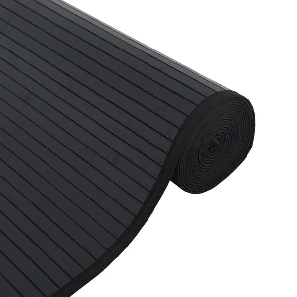vidaXL Tapis rectangulaire noir 60x300 cm bambou