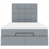 vidaXL Cadre de lit ottoman avec matelas gris clair 120x190 cm tissu