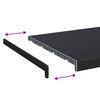 vidaXL Appui de fen&ecirc;tre Anthracite avec grain de bois PVC
