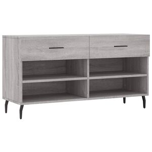 vidaXL Banc &agrave; chaussures sonoma gris 102x35x55 cm bois d'ing&eacute;nierie