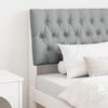 vidaXL T&ecirc;te de lit capitonn&eacute;e Gris clair 90 cm Pin massif