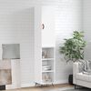 vidaXL Buffet haut Blanc 34,5x34x180 cm Bois d'ing&eacute;nierie