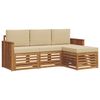 vidaXL Ensemble de canap&eacute;s d'ext&eacute;rieur 4 pc Naturel et Beige