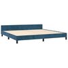 vidaXL Cadre de lit sans matelas bleu fonc&eacute; 200x200 cm velours