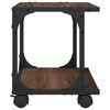 vidaXL Support d'imprimante &agrave; 2 niveaux ch&ecirc;ne marron 41x28x33,5 cm