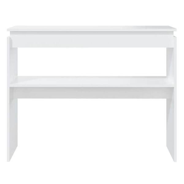 vidaXL Table console blanc 102x30x80 cm bois d'ingénierie