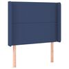 vidaXL Sommier &agrave; lattes de lit matelas LED Bleu 100x200 cm Tissu