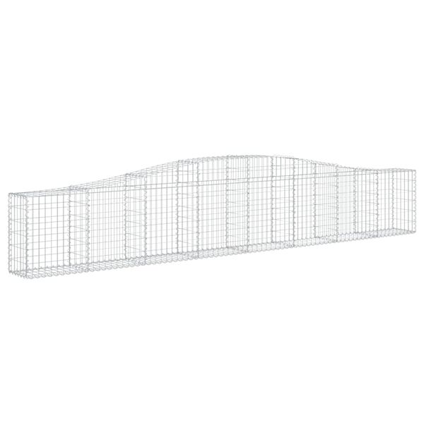 vidaXL Paniers &agrave; gabions arqu&eacute;s 10 pcs 400x30x60/80 cm Fer galvanis&eacute;
