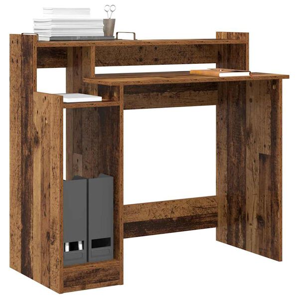 vidaXL Bureau Bois ancien 97 x 45 x 90 cm Bois d'ing&eacute;nierie