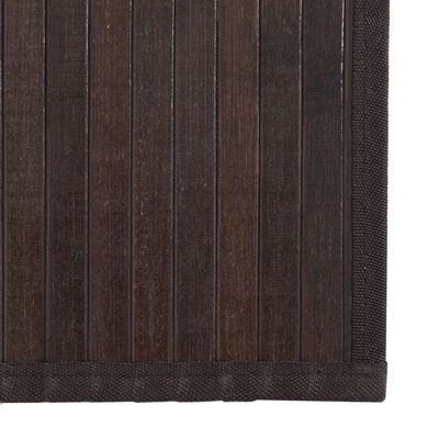 vidaXL Tapis rectangulaire marron foncé 70x200 cm bambou