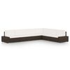 vidaXL Salon de jardin 6 pcs avec coussins Marron R&eacute;sine tress&eacute;e
